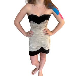 Vintage Gunne Sax by Jessica McClintock Streppel dress velvet ivory floral sz 5